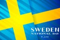 Sweden National Day card, poster, banner.
